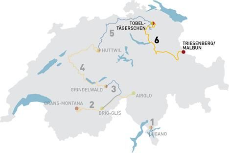 Tour de Suisse - Stage 6 Map