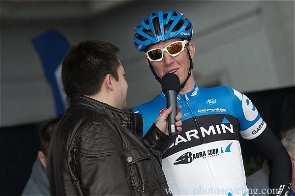 Sep Vanmarcke (Garmin-Barracuda) is interviewed