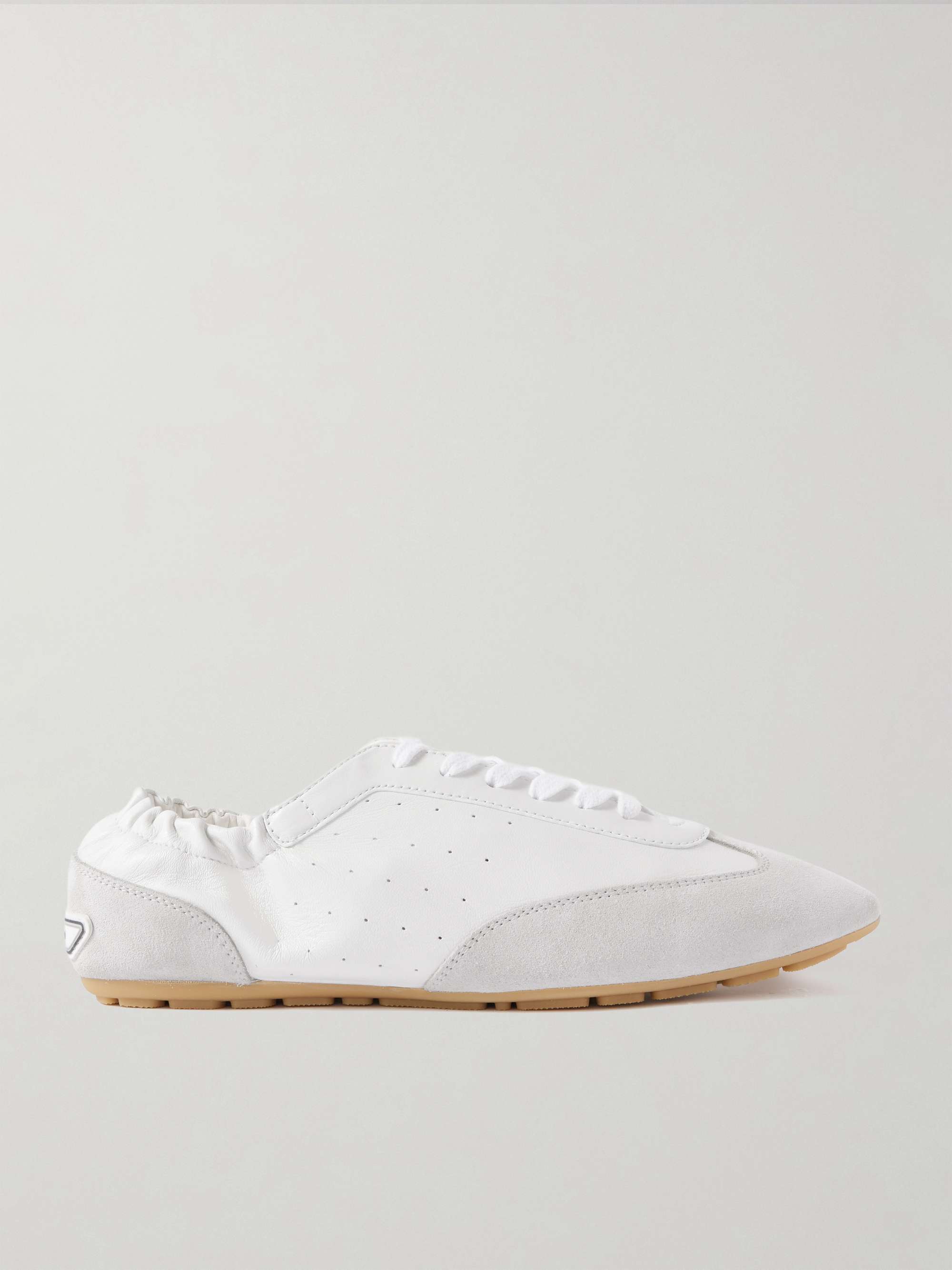 Lewis Suede-Trimmed Leather Sneakers