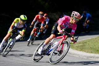 CHTEL LES PORTES DU SOLEIL FRANCE JULY 10 Rigoberto Uran Uran of Colombia and Team EF Education Easypost competes in the breakaway during the 109th Tour de France 2022 Stage 9 a 1929km stage from Aigle to Chtel les portes du Soleil 1299m TDF2022 WorldTour on July 10 2022 in Chtel les portes du Soleil France Photo by Tim de WaeleGetty Images