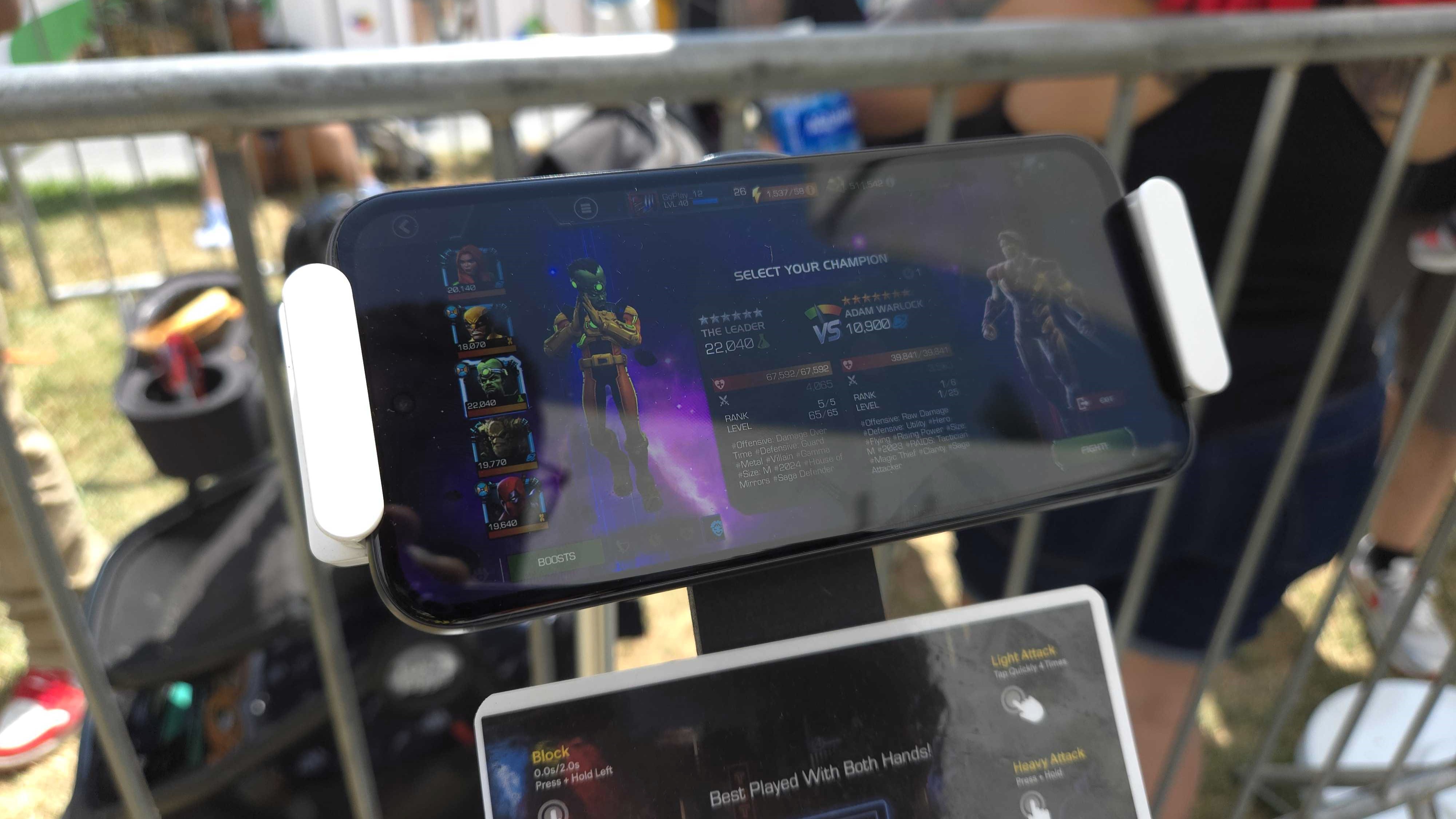 Marvel's Contest of Champion's game on an Android phone