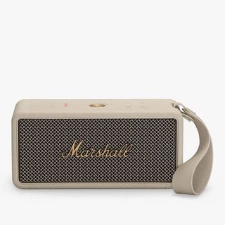Marshall portable speaker in cream leather