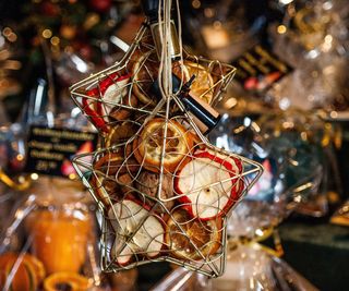 Potpourri in a wire Christmas ornament