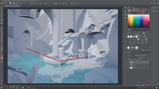 Painting over a 3D environment