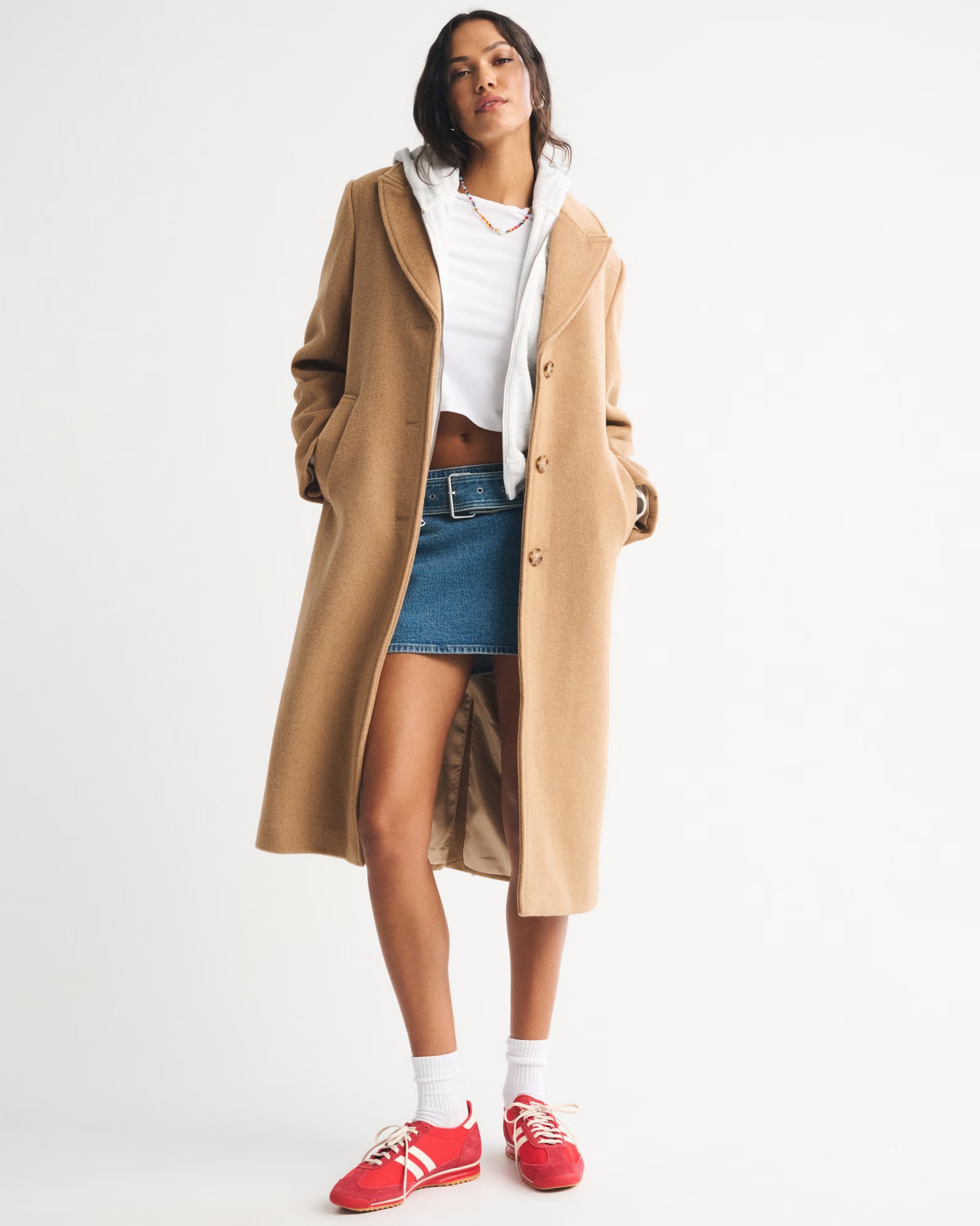 Wool-Blend Tailored Topcoat