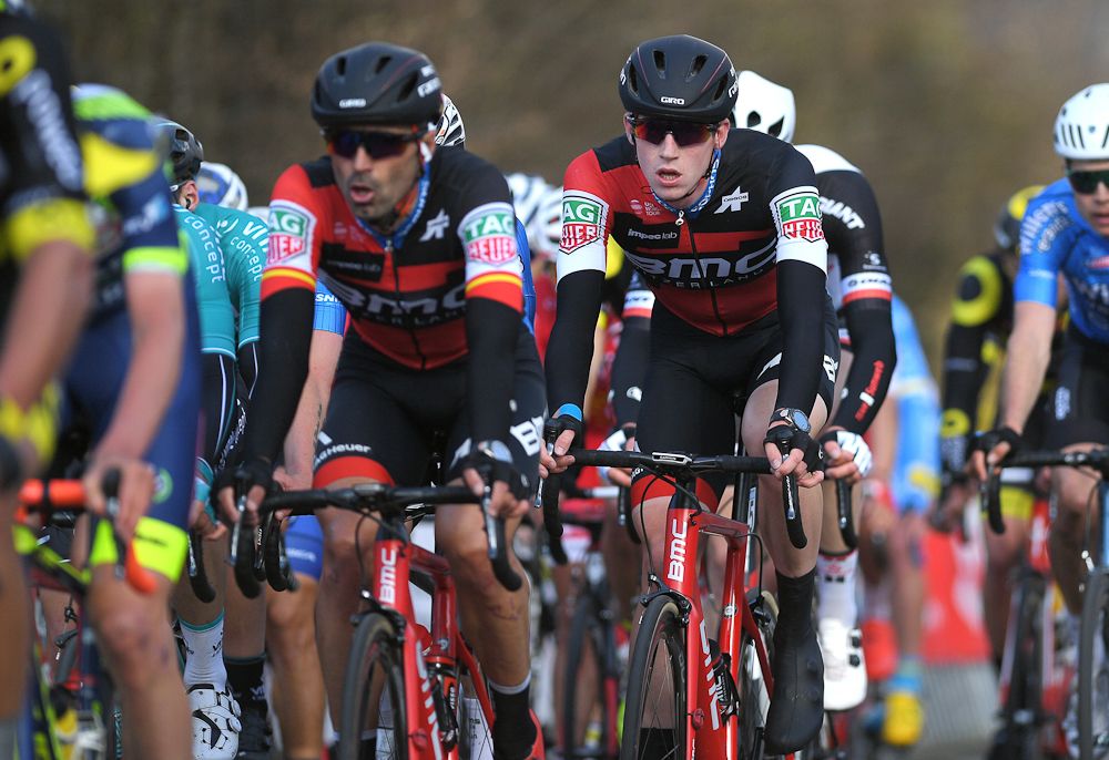 BMC's Fran Ventoso rides in the Nokere Koerse peloton