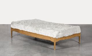Wooden and Furry mattress Daybed by Peder Moos