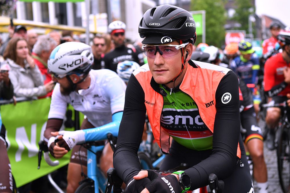 Stefan Kung (BMC) stayed wrapped up