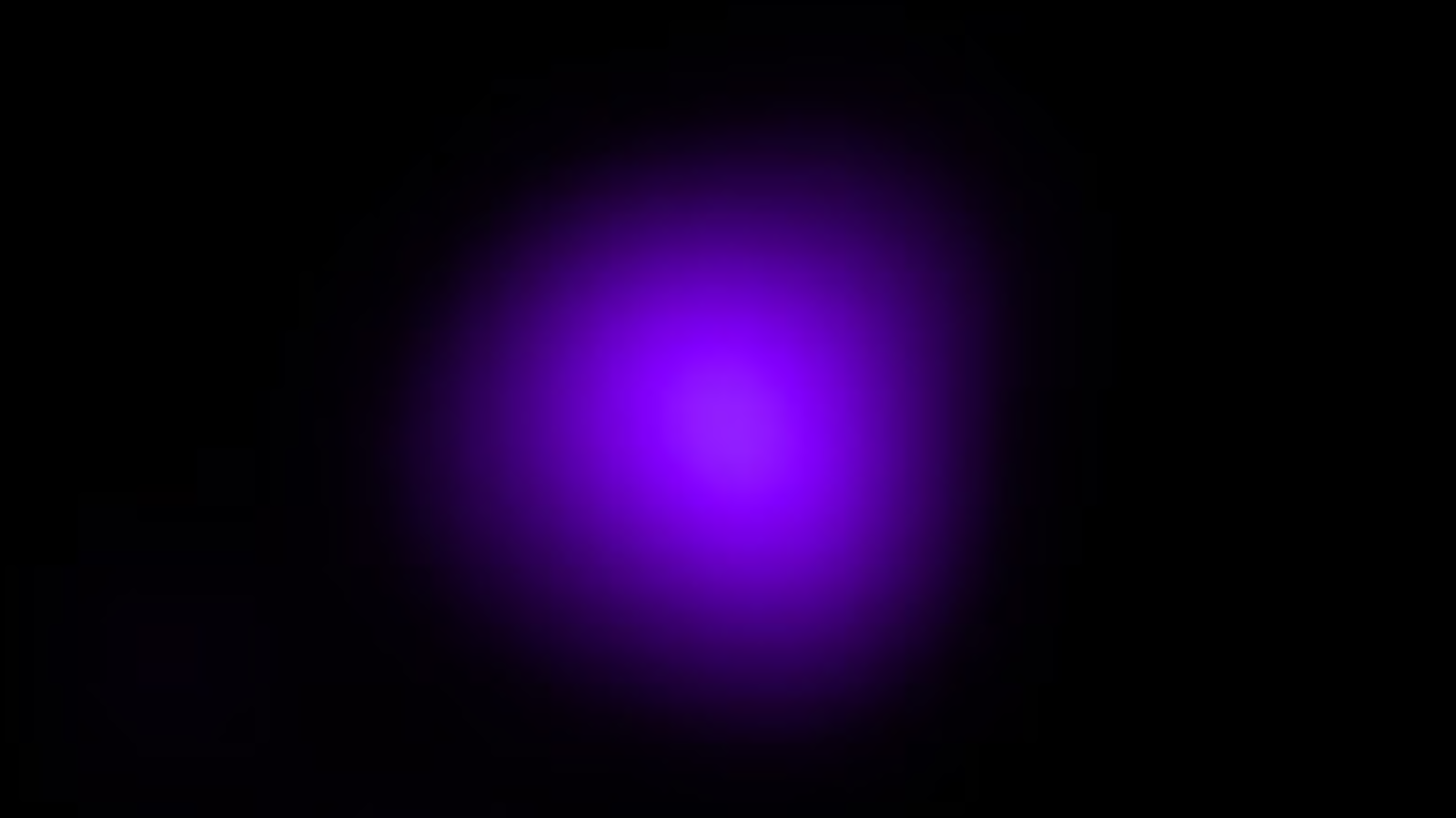 A bright blue sphere