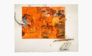 Robert Rauschenberg Orange Body 1969 Solvent Transfer Gouache And Pencil On Paper 139