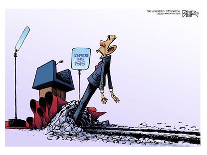 Obama cartoon U.S. ISIS world