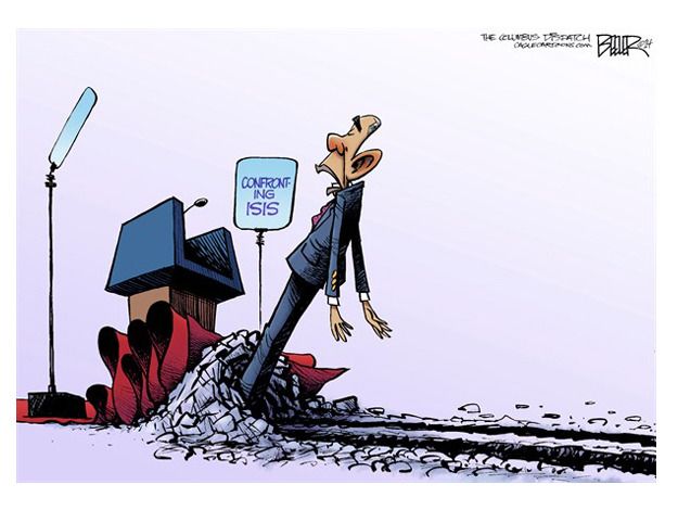 Obama cartoon U.S. ISIS world