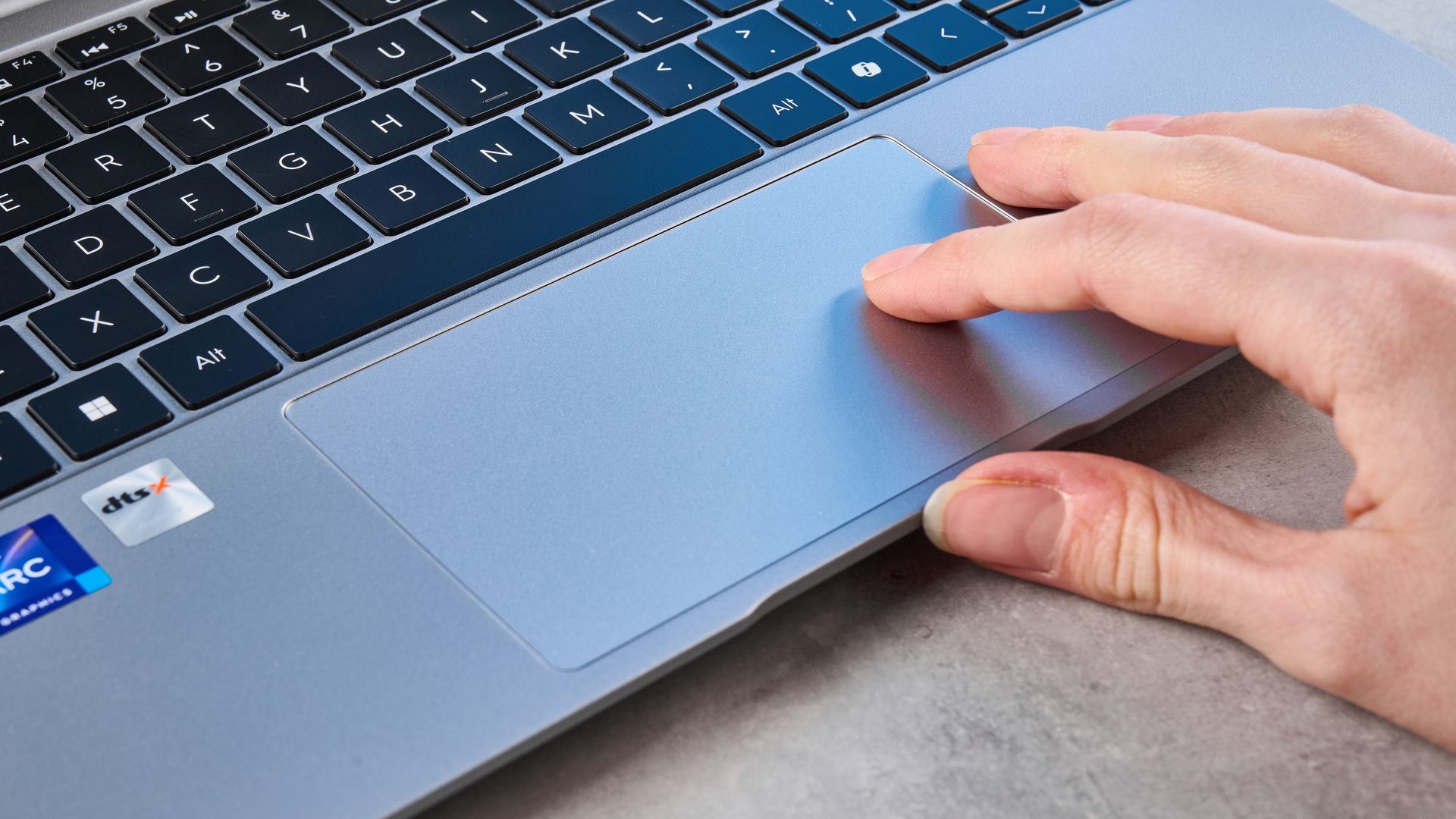 A silver Geekom GeekBook X14 Pro Windows laptop