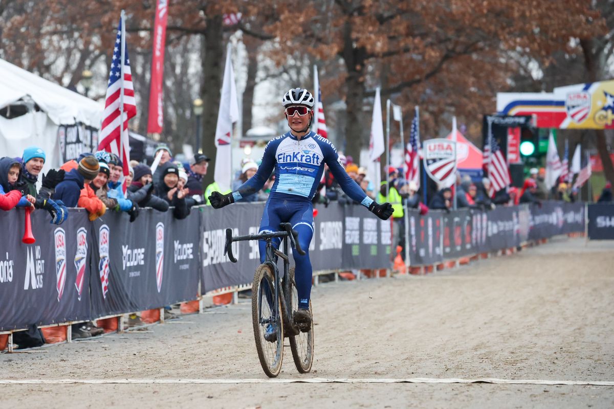 Andrew &quot;AJ&quot; August wins men juniors 17-18 title at 2022 US Cyclocross National Championships