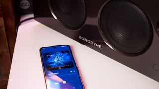 Sonodyne Malhar with Pixel 9 Pro XL connected next to it