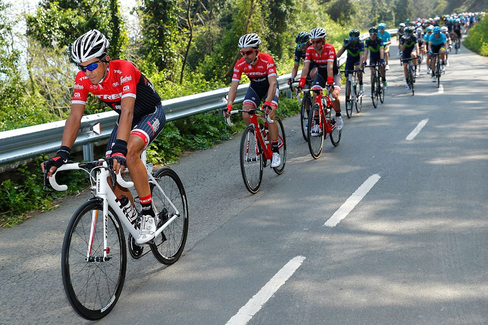 Alberto Contador in action during stage 4 at Pais Vasco