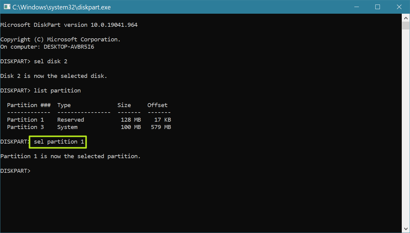 Enter list partition