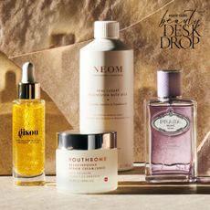 Beauty Desk Drop: Gisou Hair Oil, Beauty Pie moisturiser, Neom bath soak, Prada perfume