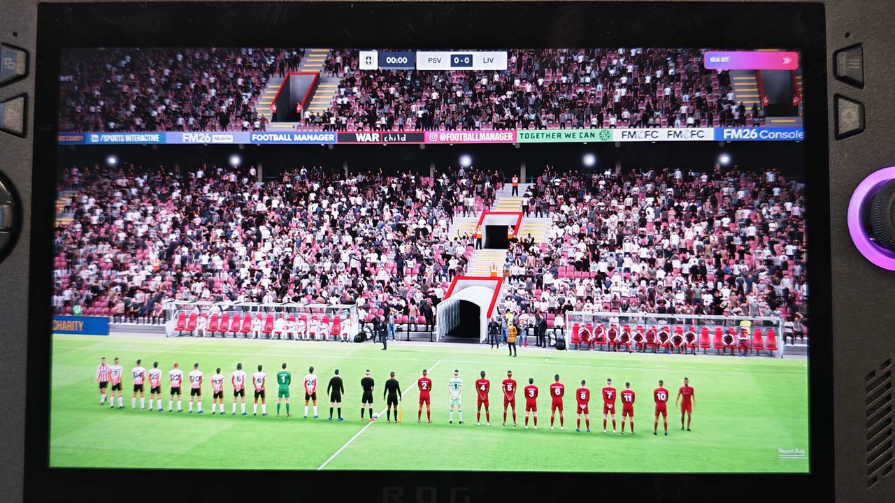 Football Manager 26 on an Asus ROG Ally X
