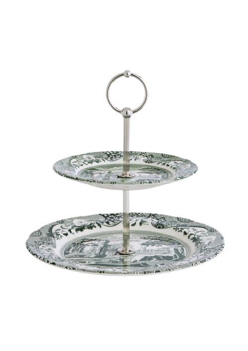 Spode | Heritage Green Italian 2-Tier Cake Stand