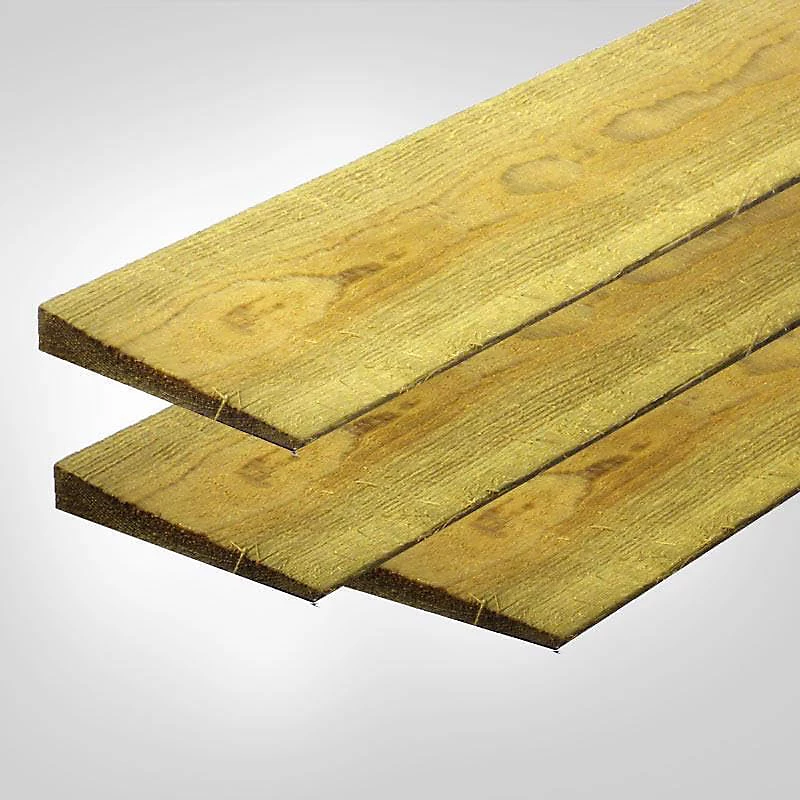 Green Feather Edged Fencing Boards