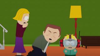 Butters and his parents in South Park.