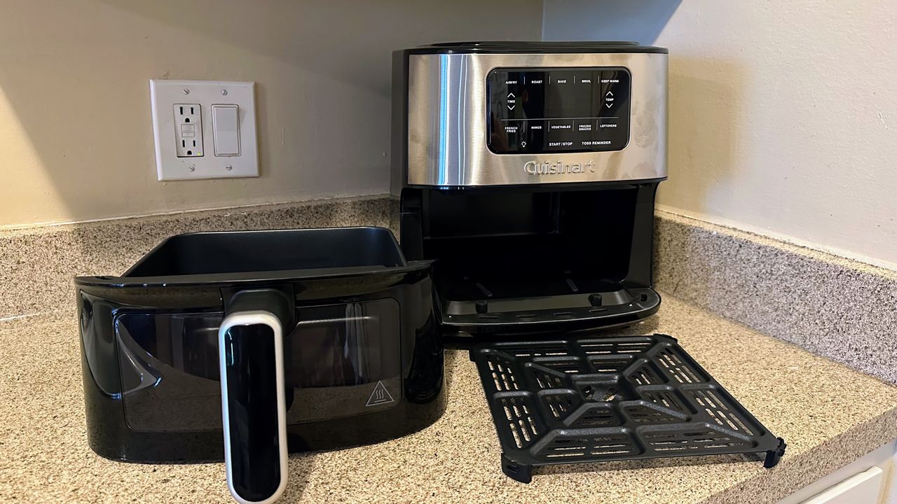 Cuisinart AIR-200 Basket Air Fry being tested in writer's kitchen