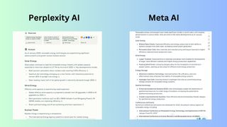 Perplexity vs Meta screenshot