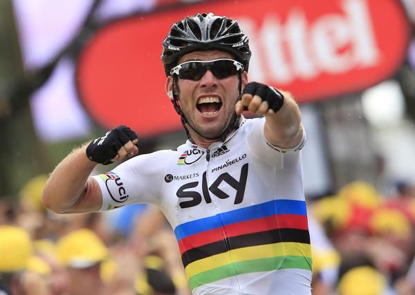 Mark Cavendish had a lead-out from none other than the Tour leader Bradley Wiggins