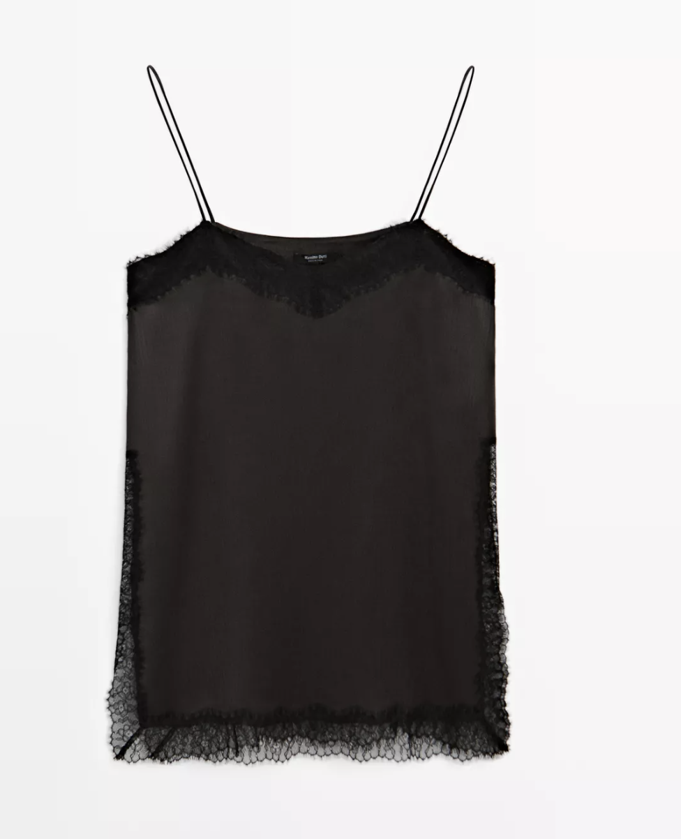 Massimo Dutti, Camisole Top With Vent Details