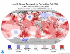 October global temperatures.