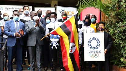 Members of the Ugandan Olympic team.