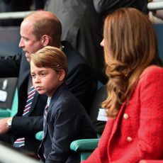 The Prince and Princess of Wales and Prince George attend the UEFA Euros in 2020