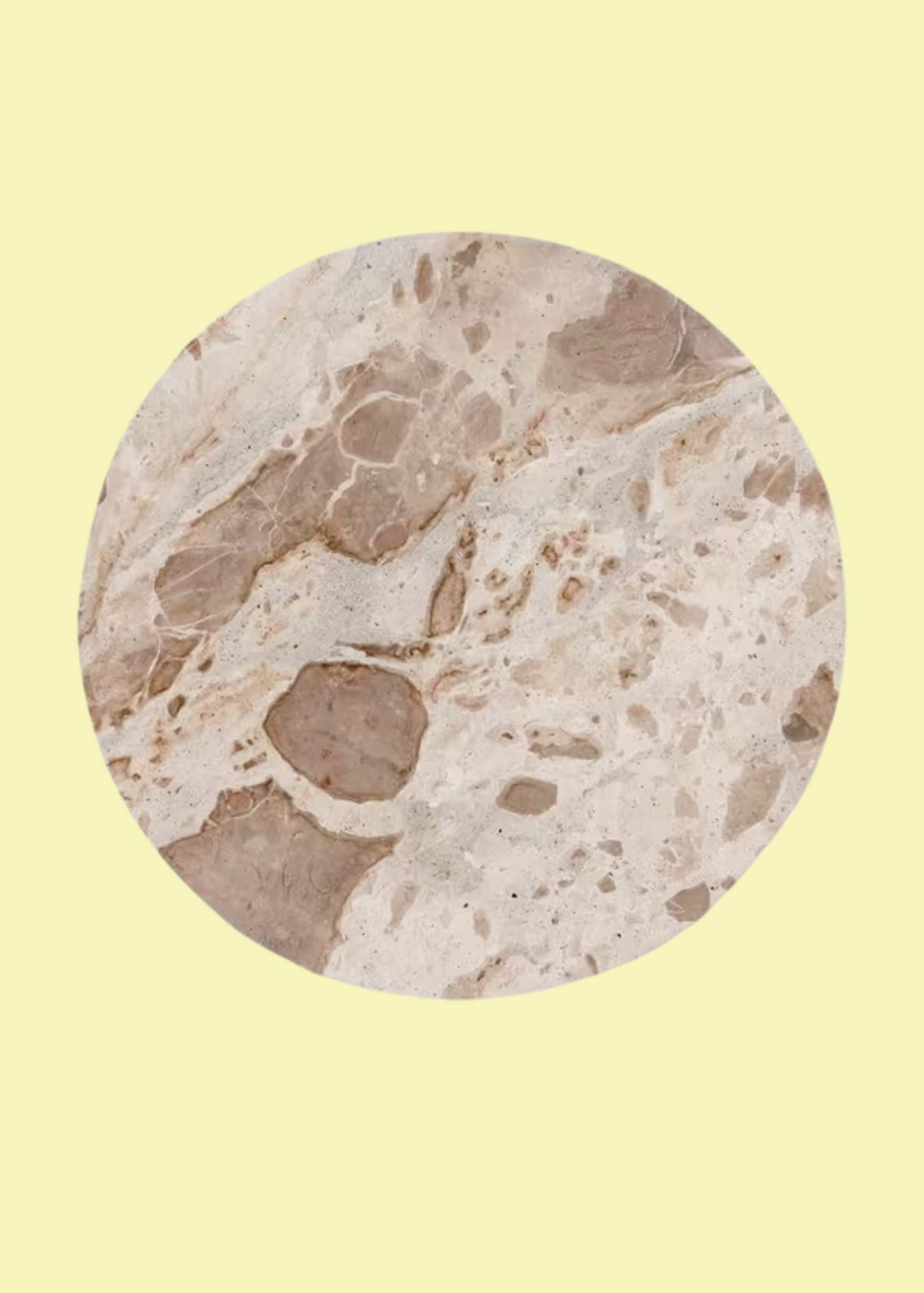 John Lewis, Fossil Beige Marble Round Serving Board