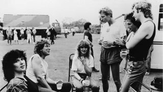 Robert Plant backstage with Heart in 1982