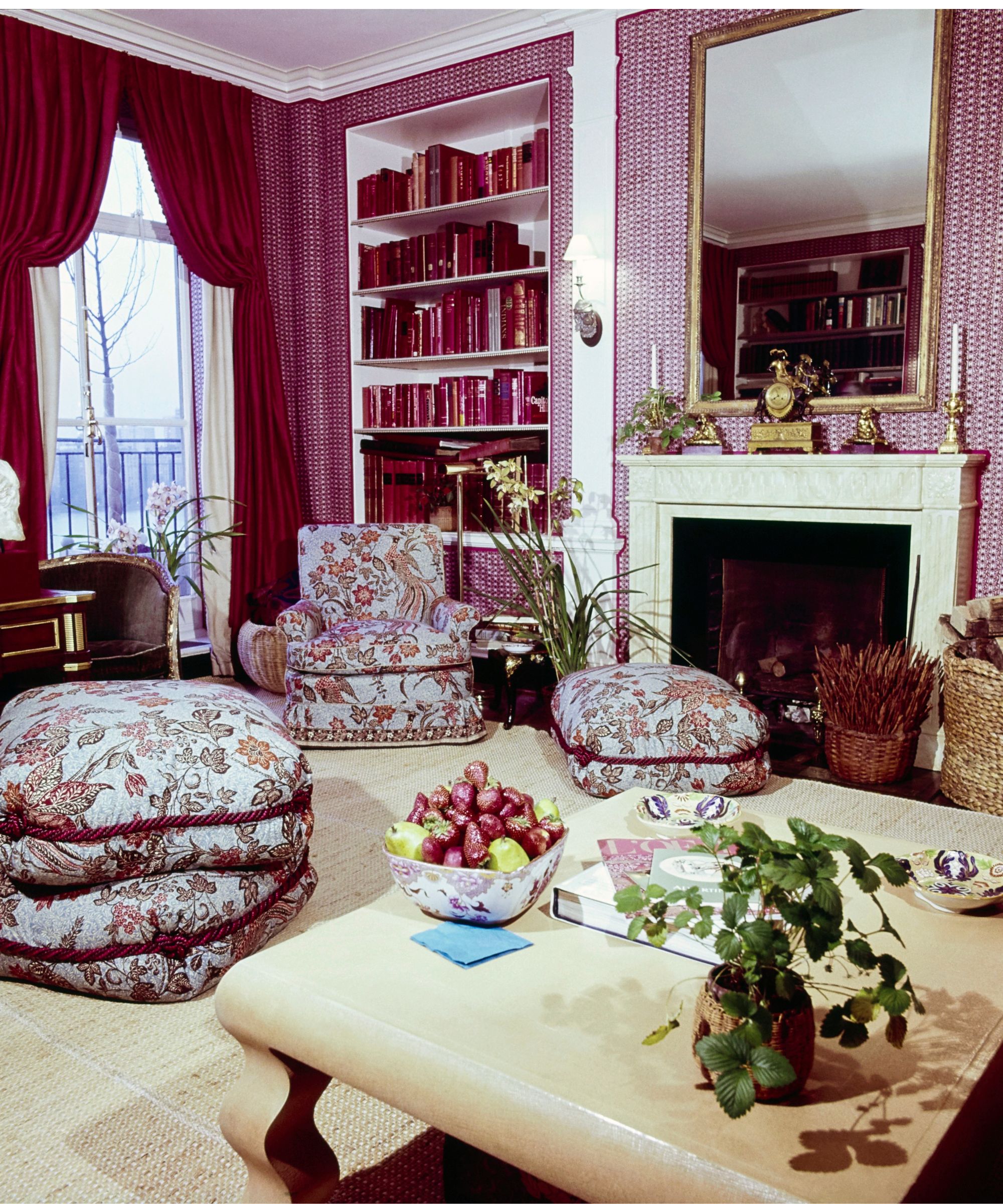 jackie kennedy's library full of pattern