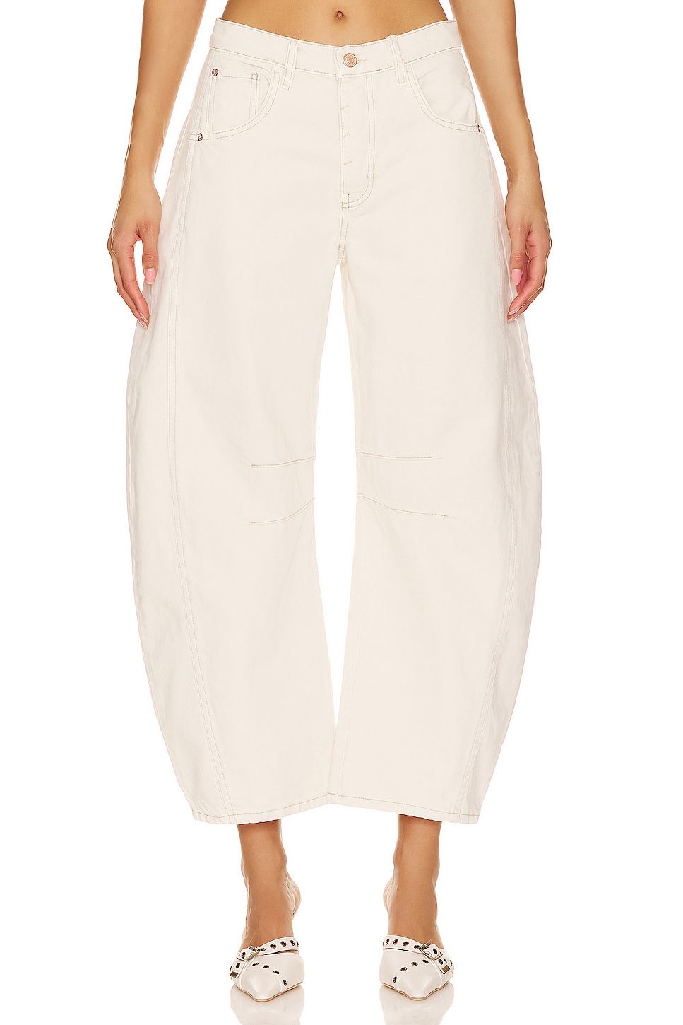 X We the Free Good Luck Mid Rise Barrel Jeans