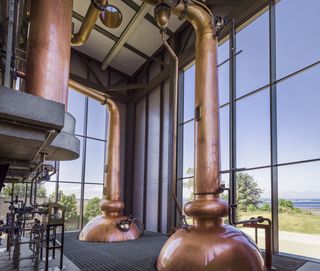 View inside the glass tower of the new Glenmorangie distillery