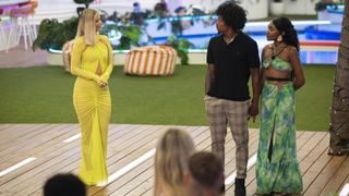 Ariana, Kordell and Daia standing in Love Island USA season 6