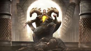 Black Adam on throne