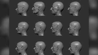 Twelve digitally reconstructed faces in profile from La Almoloya and La Bastida.