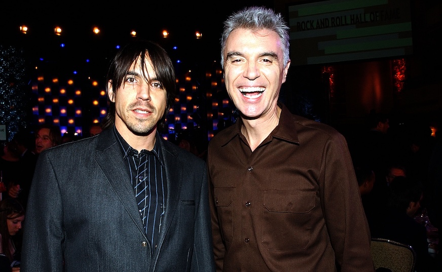 Anthony Kiedis with David Byrne of Talking Heads