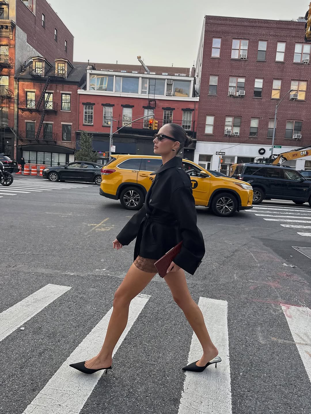 woman wearing brown maroon color trend fall 2025