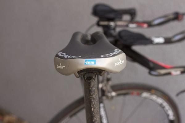 The rear of the saddle is just meant to make it UCI compliant, only the front is meant for sitting.