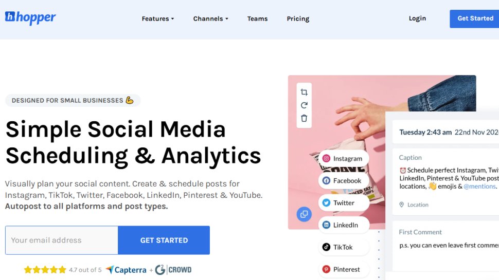 Website screenshot of Hopper HQ (February, 2026)