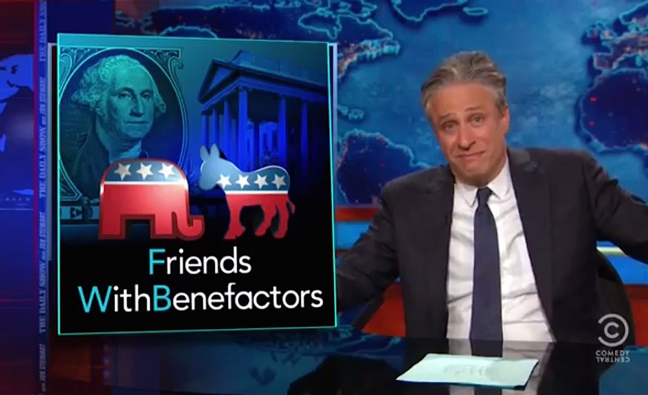 Jon Stewart thinks Fox News is hypocritical about Clinton Cash