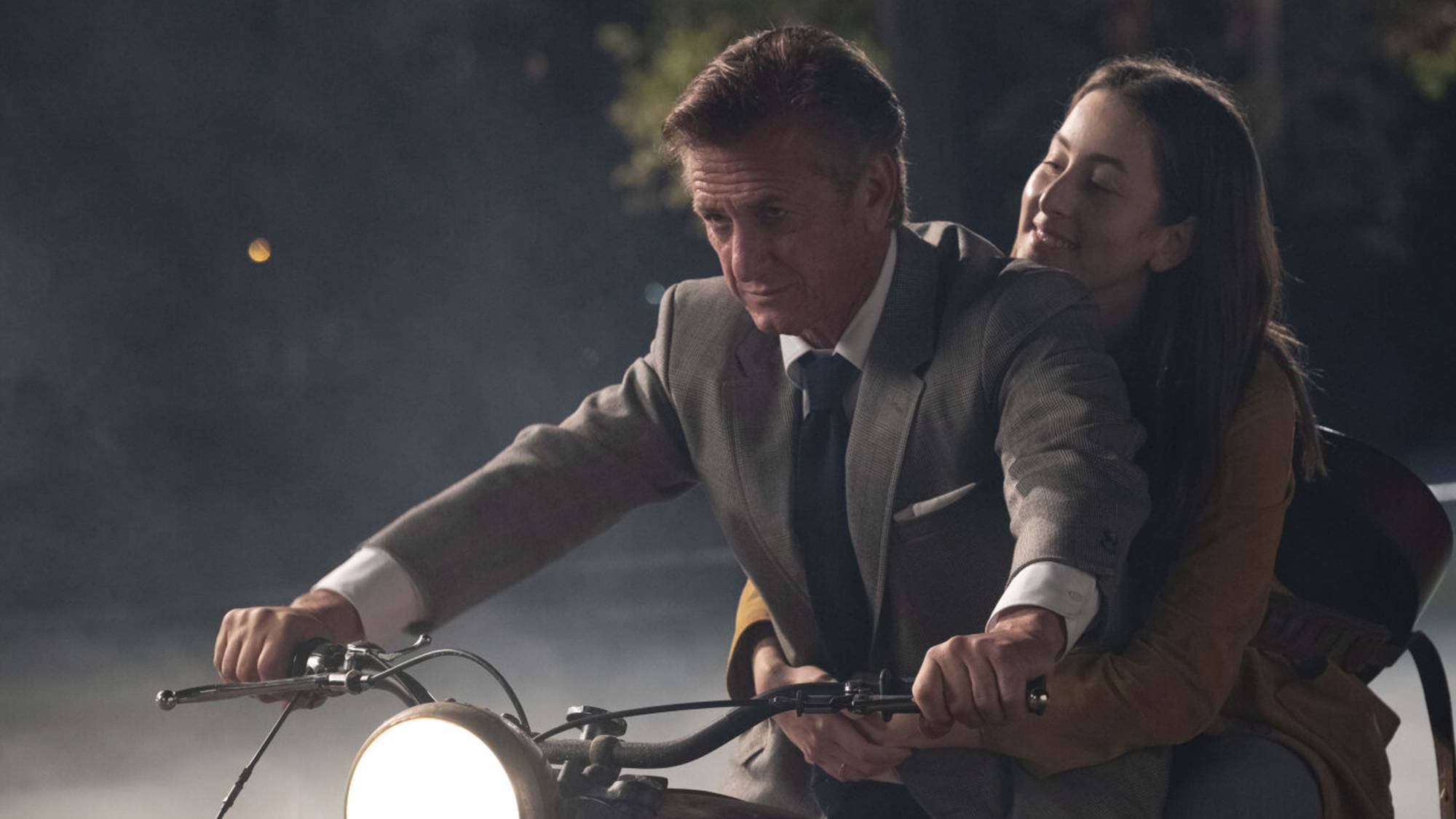 (L-R) Sean Penn as Jack Holden and Alana Haim as Alana Kane in "Licorice Pizza" now streaming on Prime Video