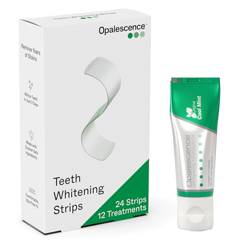 Opalescence Go Teeth Whitening Strips (12 Treatments) Hydrogen Peroxide Formula &amp;ndash; Enamel Safe &amp;ndash; Slip Free &amp;ndash; Sensitivity Free &amp;ndash; Includes Small Sample Size 1 Oz Original Whitening Toothpaste - 6050-402