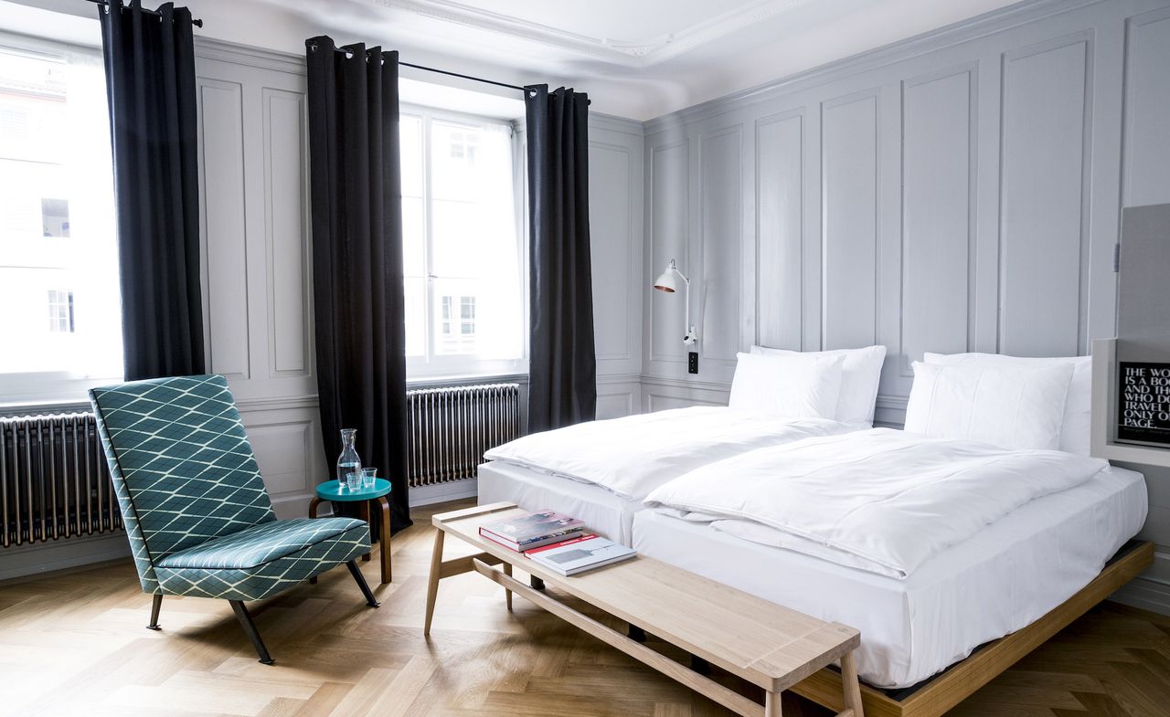 Interior of a room at the Marktgasse Hotel