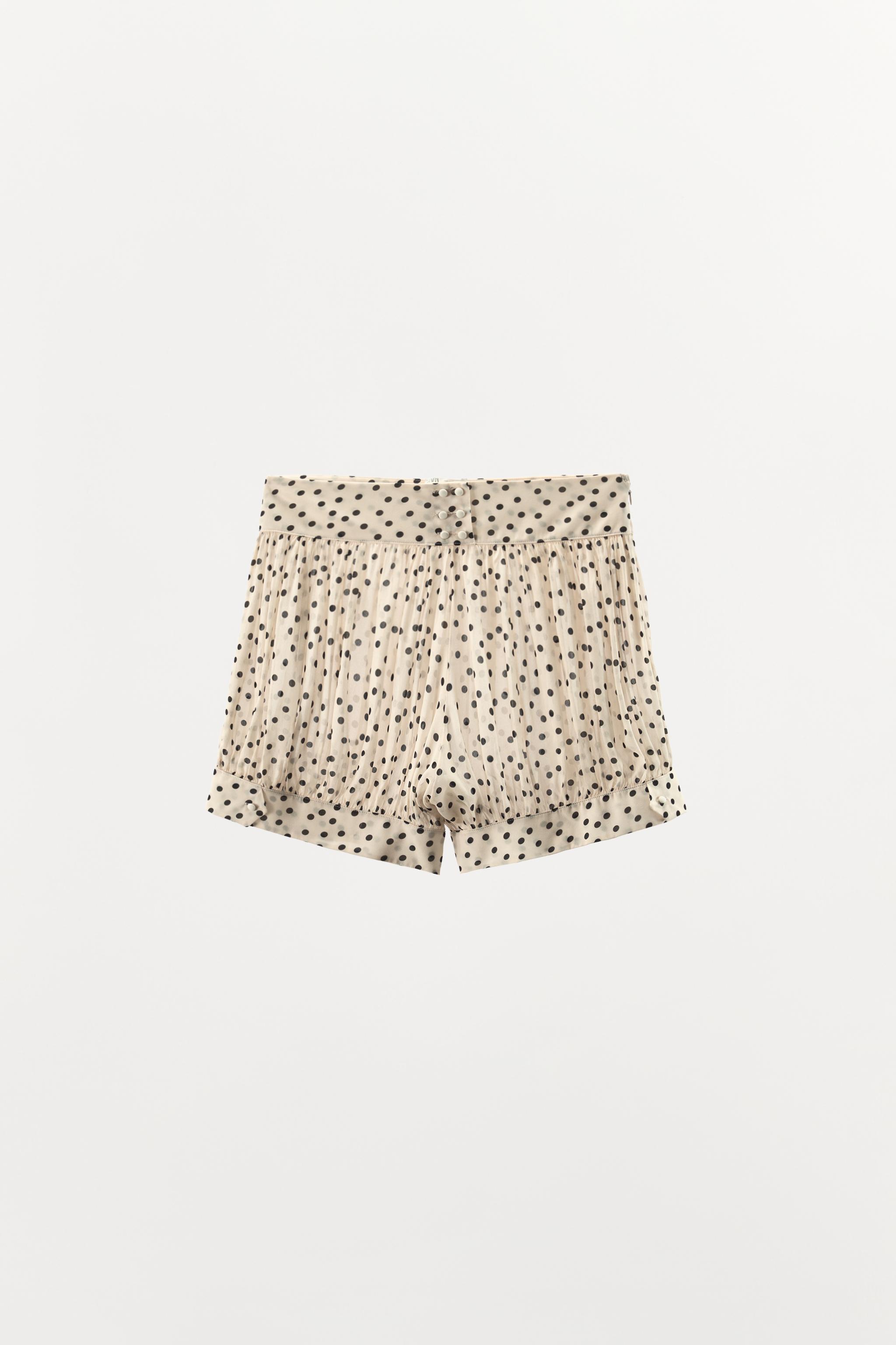 Polka Dot Print Bloomer Shorts